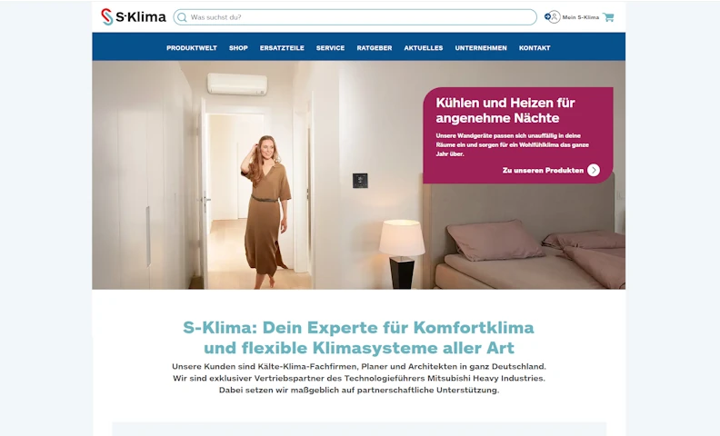Mock up SKlima für den Desktop